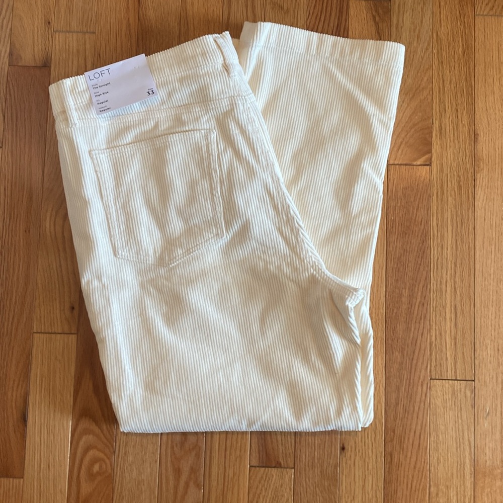 Cream colored corduroy